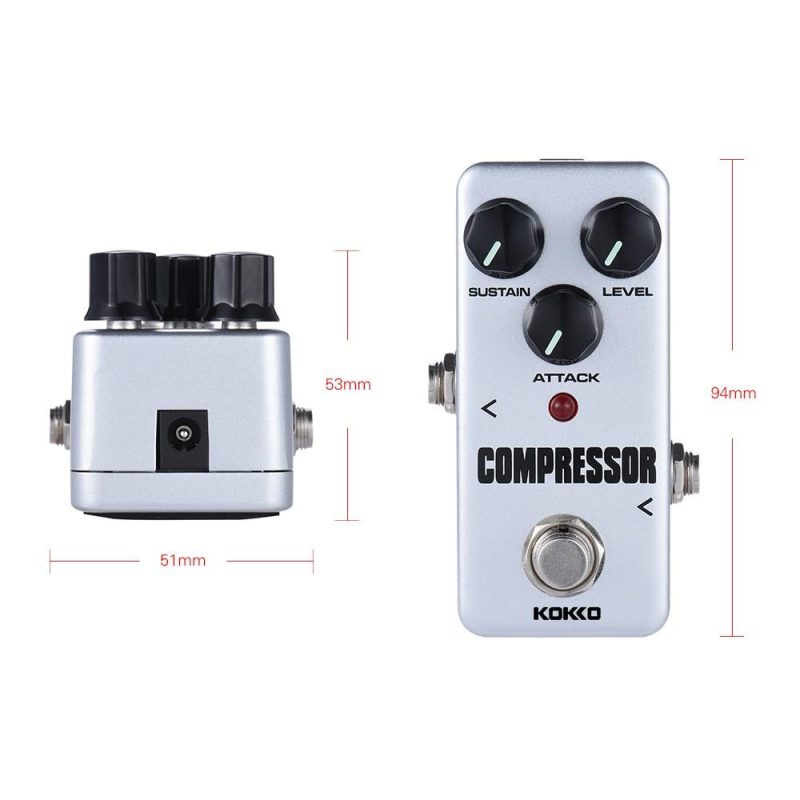 Musical Effects |   FCP2 Mini Compressor Pedal Portable Guitar Effect Pedal Grey Musical Effects Grey