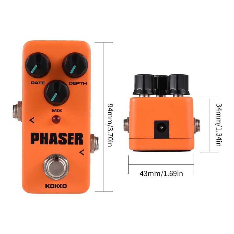 Musical Effects |   FPH2 PHASER Electric Guitar Effect Pedal Portable Guitar Effector Phase Mini Single Electric Guitar Effect Pedal – PHASER Orange Musical Effects Musical Effects