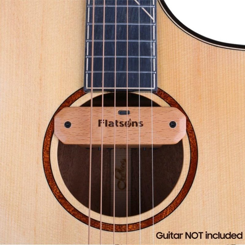 Musical Effects |   FR6 BT Resonance Pickup Guitar Soundhole Clip-on Rechargeable Pickup with Reverberation/ Delay Effect, Acoustic Coverage Enhancer, Integrated Drum Machine Rhythm for Singing Wood Musical Effects Musical Effects