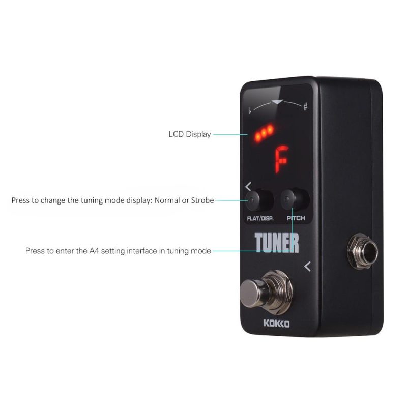 Musical Effects |   FTN2 MINI Chromatic Guitar Tuner Pedal with LED Display Black Musical Effects Black