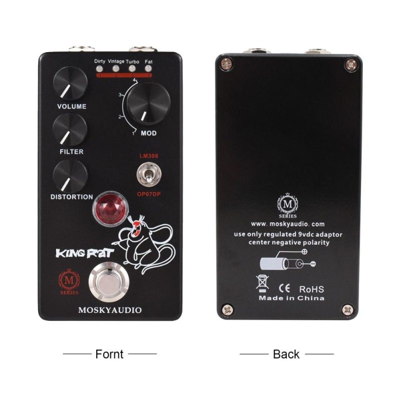 Musical Effects |   Fuzz Distortion Guitar Effect Pedal – KING RAT Dark Grey Musical Effects Dark Grey