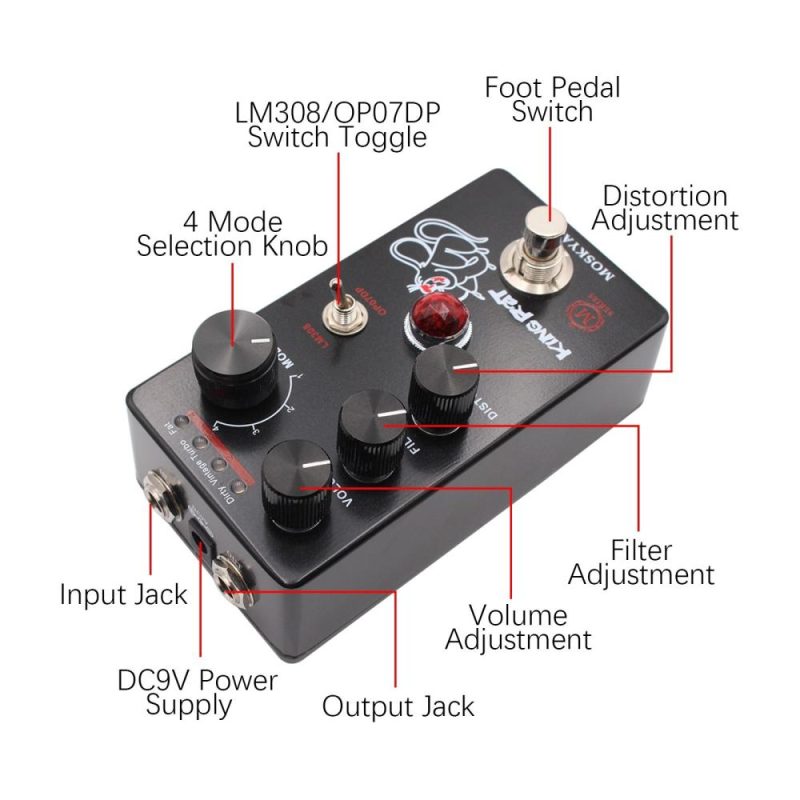 Musical Effects |   Fuzz Distortion Guitar Effect Pedal – KING RAT Dark Grey Musical Effects Dark Grey