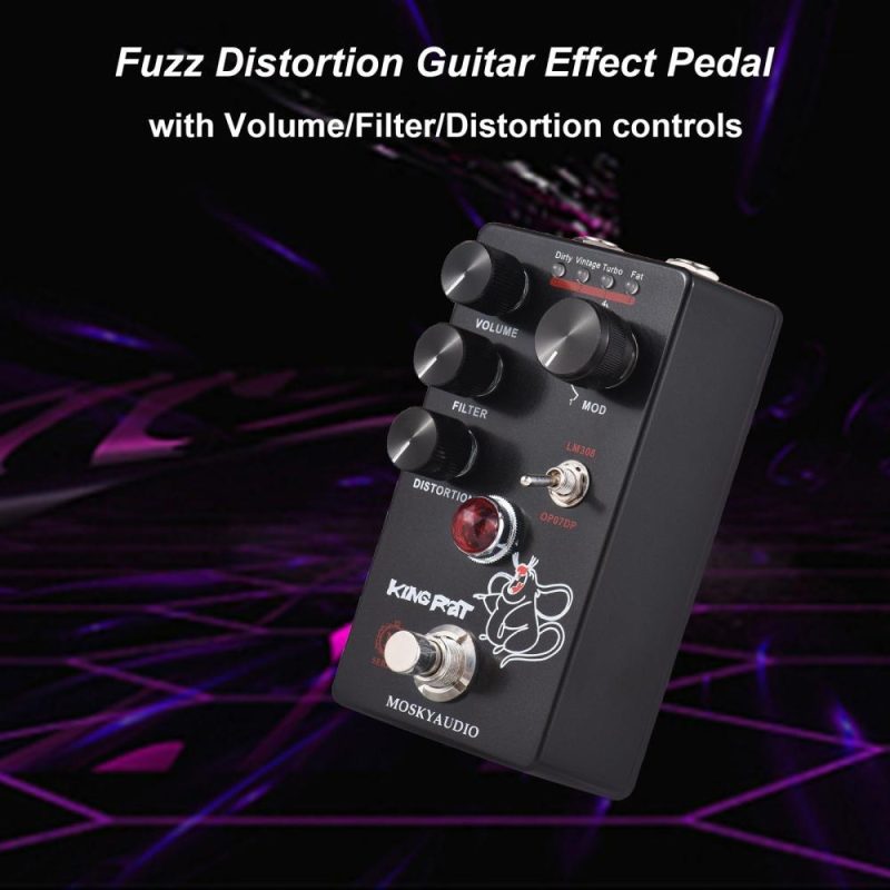 Musical Effects |   Fuzz Distortion Guitar Effect Pedal – KING RAT Dark Grey Musical Effects Dark Grey