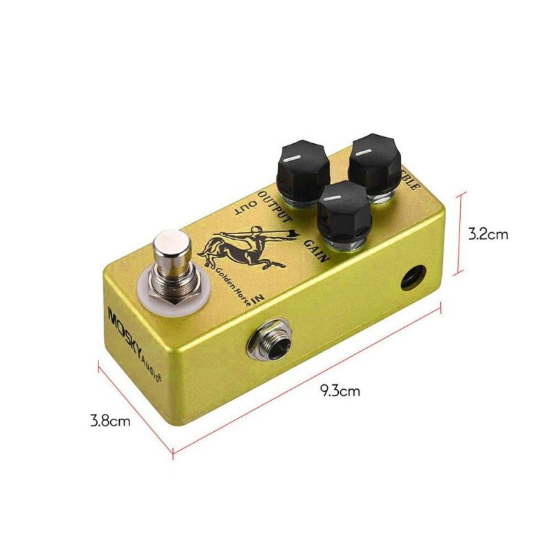 Musical Effects |   Golden Horse Guitar Overdrive Effect Pedal Golden Musical Effects Golden