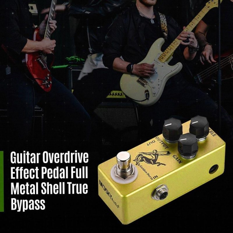 Musical Effects |   Golden Horse Guitar Overdrive Effect Pedal Golden Musical Effects Golden