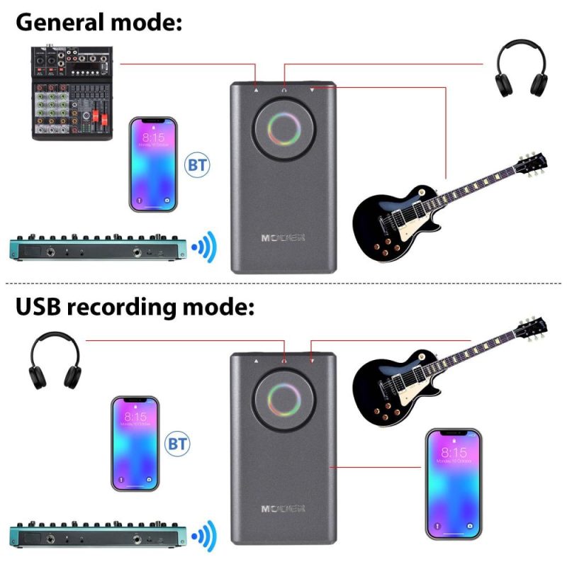 Musical Effects |   Guitar Bass Multi Effects Processor Guitar Integrated Pedal Grey Musical Effects Grey