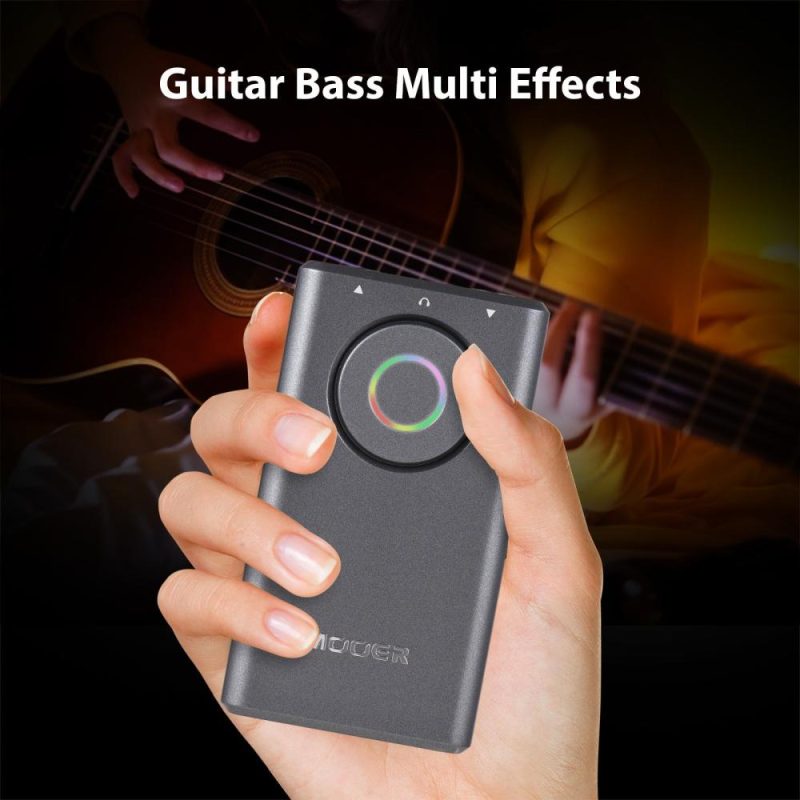 Musical Effects |   Guitar Bass Multi Effects Processor Guitar Integrated Pedal Grey Musical Effects Grey