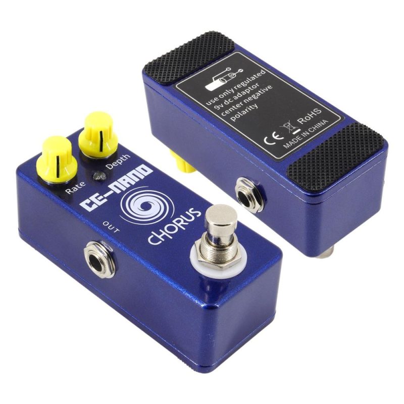 Musical Effects |   Guitar Chorus Pedal Electric Guitar Effects Pedal 2 Knobs Mini Guitar Chorus Effector Blue Musical Effects Blue