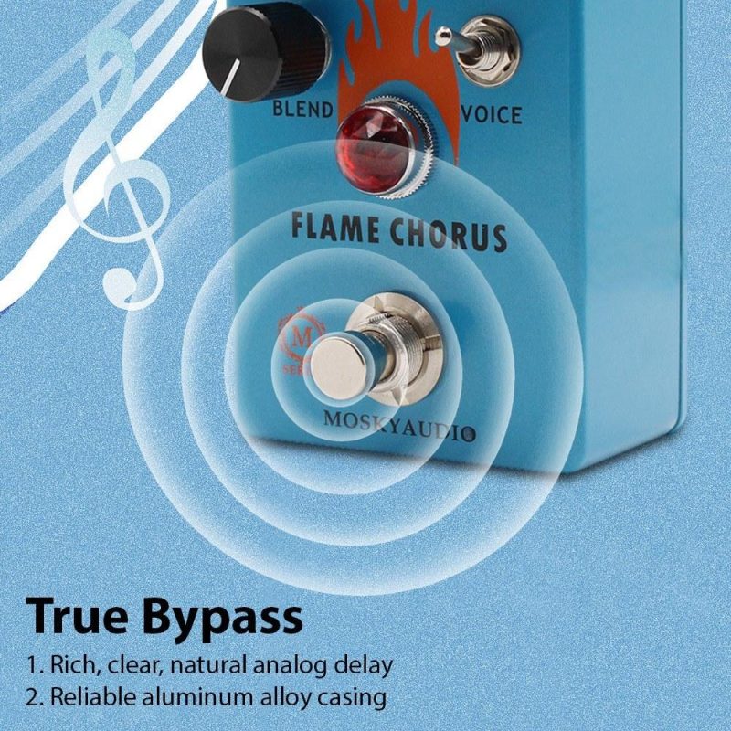 Musical Effects |   Guitar Chorus Pedal Electric Guitar Effects Pedal Mini Guitar Chorus Effector Blue Musical Effects Blue