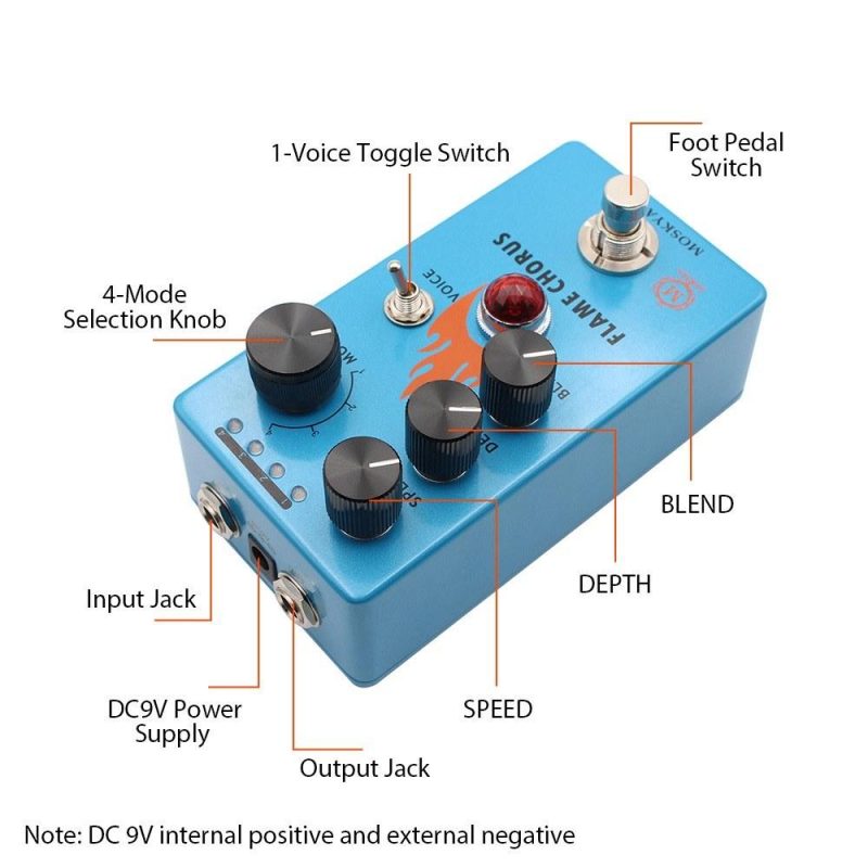 Musical Effects |   Guitar Chorus Pedal Electric Guitar Effects Pedal Mini Guitar Chorus Effector Blue Musical Effects Blue