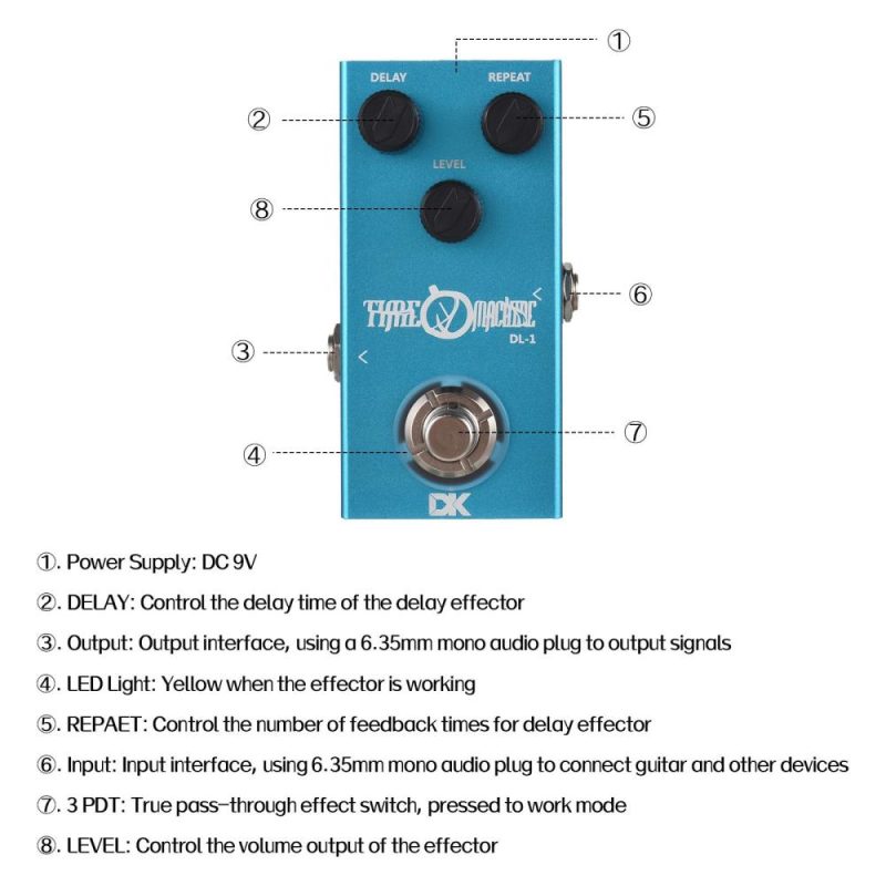 Musical Effects |   Guitar Delay Pedal Electric Guitar Effects Pedal DL-1 Musical Effects Musical Effects