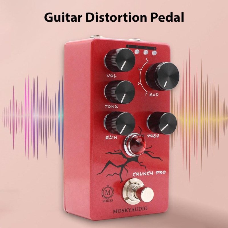 Musical Effects |   Guitar Distortion Pedal Electric Guitar Effects Pedal Front Stage Effector Red Musical Effects Musical Effects