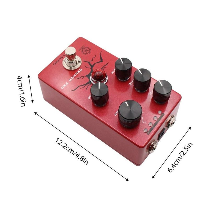 Musical Effects |   Guitar Distortion Pedal Electric Guitar Effects Pedal Front Stage Effector Red Musical Effects Musical Effects