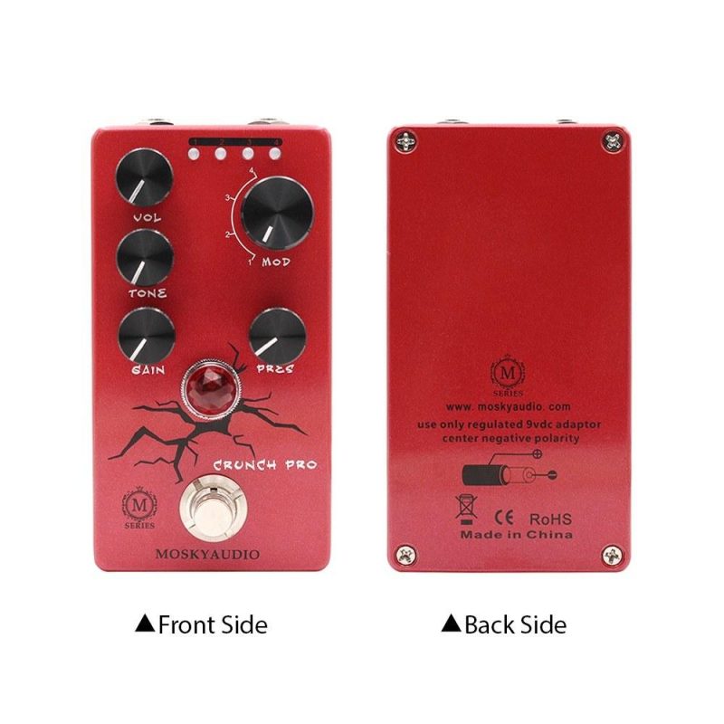 Musical Effects |   Guitar Distortion Pedal Electric Guitar Effects Pedal Front Stage Effector Red Musical Effects Musical Effects