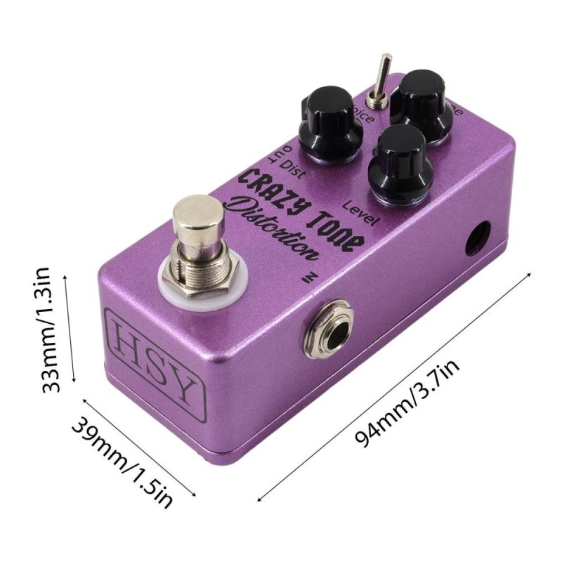 Musical Effects |   Guitar Distortion Pedal Electric Guitar Effects Pedal Purple Musical Effects Musical Effects