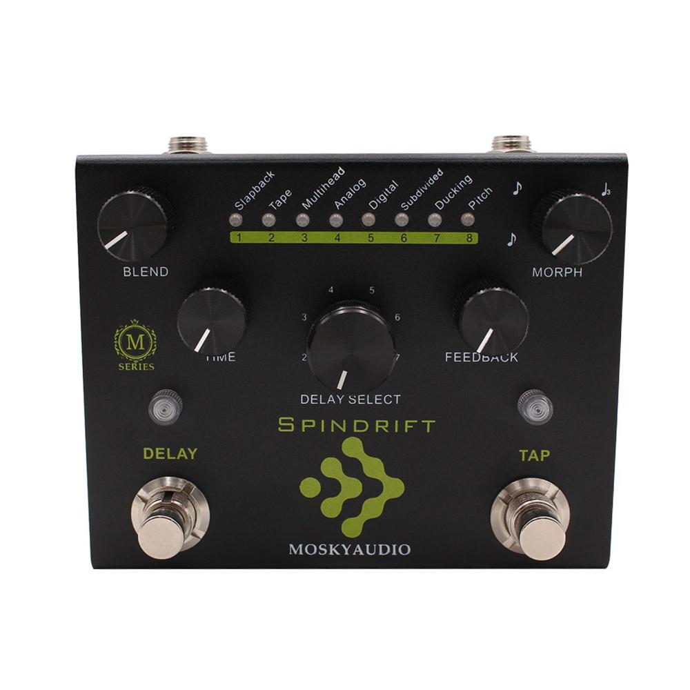 Musical Effects |   Guitar Effect Pedal Digital Delay with TAP Dual Footswitch Delay Pedal Guitar Pedal – SPINDRIFT Black Musical Effects Black