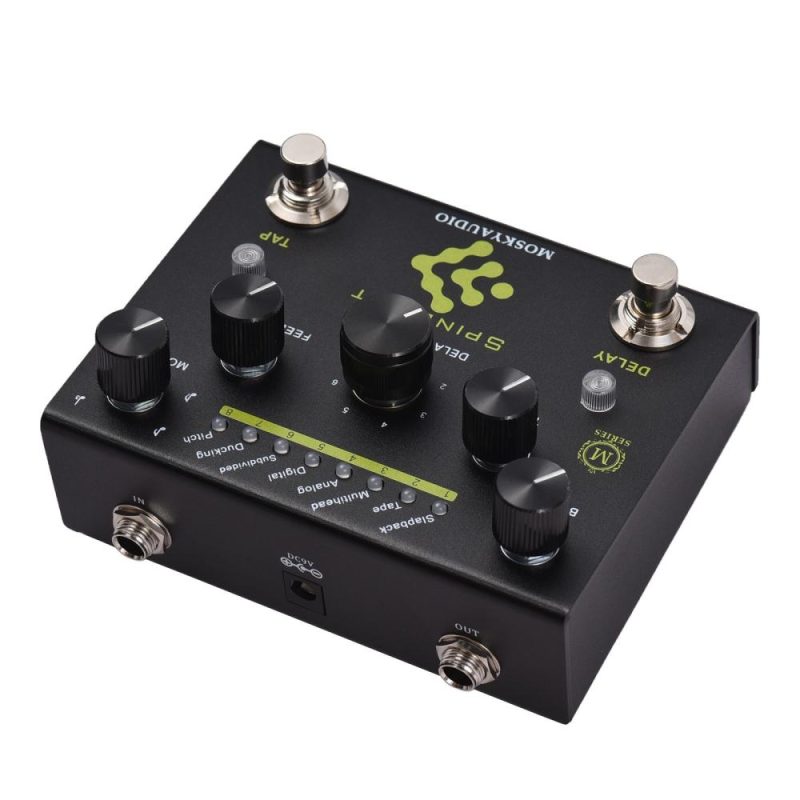 Musical Effects |   Guitar Effect Pedal Digital Delay with TAP Dual Footswitch Delay Pedal Guitar Pedal – SPINDRIFT Black Musical Effects Black