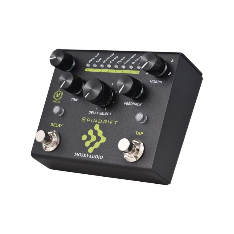 Musical Effects |   Guitar Effect Pedal Digital Delay with TAP Dual Footswitch Delay Pedal Guitar Pedal – SPINDRIFT Black Musical Effects Black