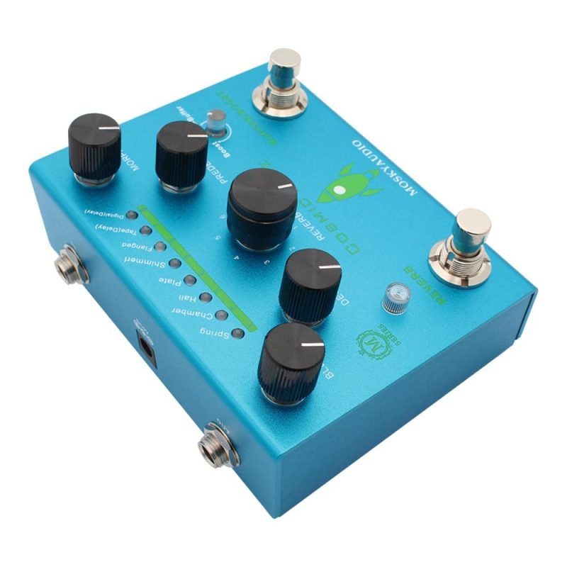 Musical Effects |   Guitar Effect Pedal Digital Reverb with Buffer/Booster Reverberation Guitar Pedal – COSMIC BLUE Blue Musical Effects Blue