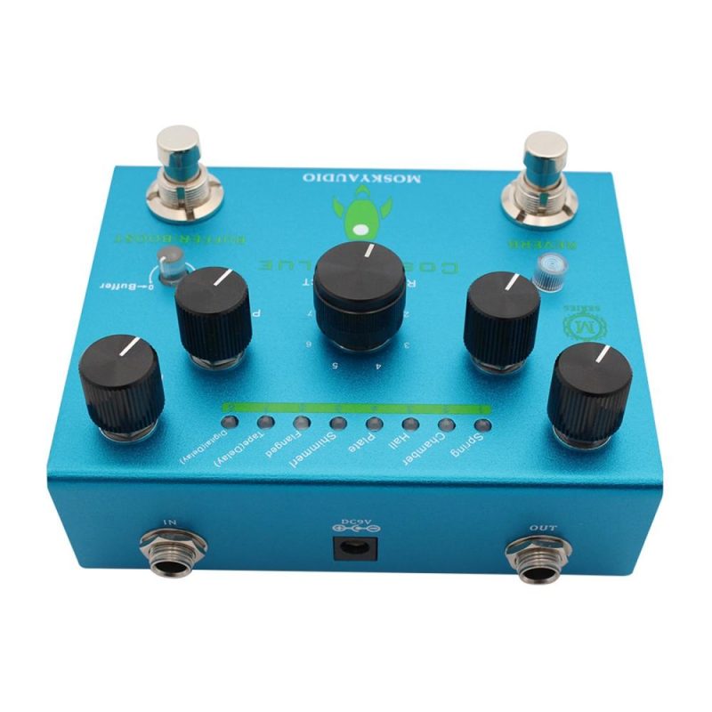 Musical Effects |   Guitar Effect Pedal Digital Reverb with Buffer/Booster Reverberation Guitar Pedal – COSMIC BLUE Blue Musical Effects Blue