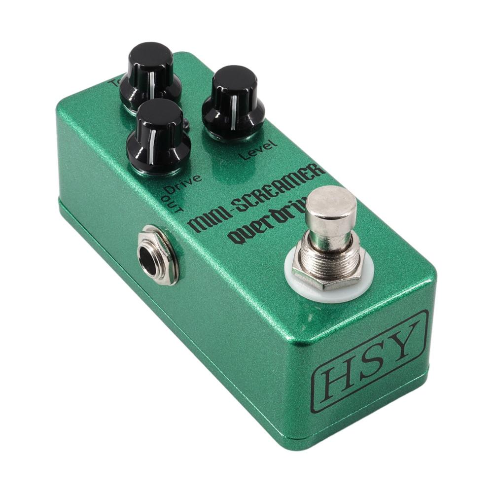 Musical Effects |   Guitar Overdrive Pedal Electric Guitar Effects Pedal 3 Knobs Mini Guitar Overdrive Effector Green Musical Effects Green