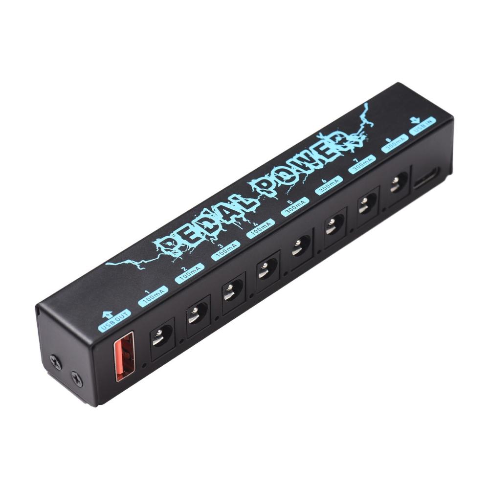 Musical Effects |   Guitar Pedal Power Guitar Effector Power Supply 8 Isolated DC Output Isolated Power Black Musical Effects Black