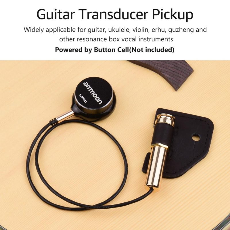 Musical Effects |   Guitar Transducer Pickup Piezo Pickup Black Musical Effects Black