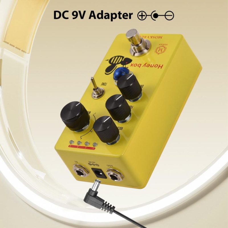 Musical Effects |   Honey Box Drive / Guitar Overdrive Pedal with Focus Control Yellow Musical Effects Musical Effects