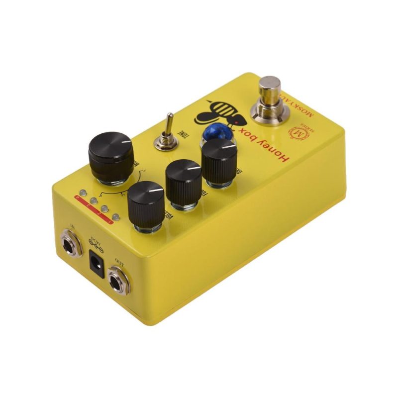 Musical Effects |   Honey Box Drive / Guitar Overdrive Pedal with Focus Control Yellow Musical Effects Musical Effects