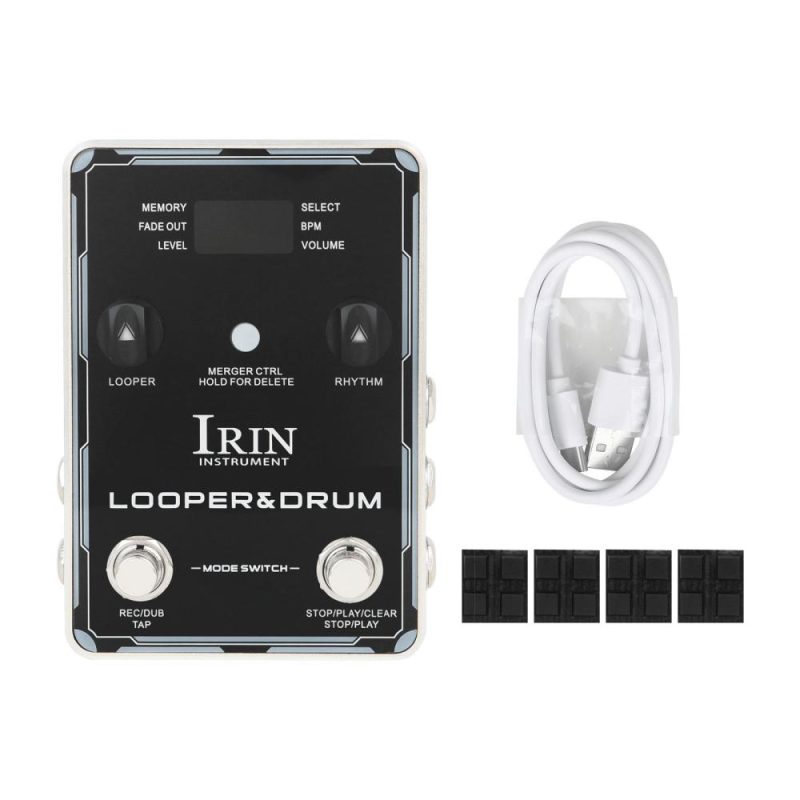 Musical Effects |   IRIN Looper Pedal Drum Machine Guitar Effect Pedals Black Musical Effects Black