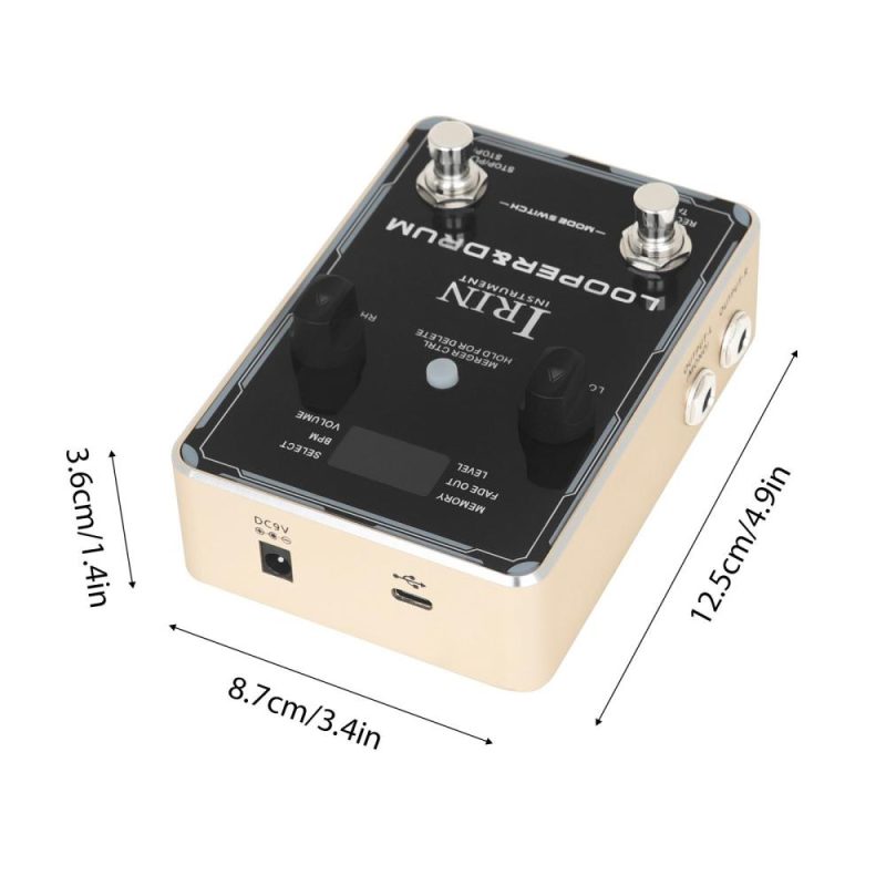 Musical Effects |   IRIN Looper Pedal Drum Machine Guitar Effect Pedals Black Musical Effects Black