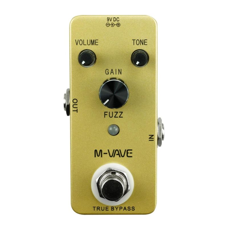 Musical Effects |   M-VAVE FUZZ Vintage Fuzz Guitar Effect Pedal Zinc Alloy Shell True Bypass Yellow Musical Effects Musical Effects