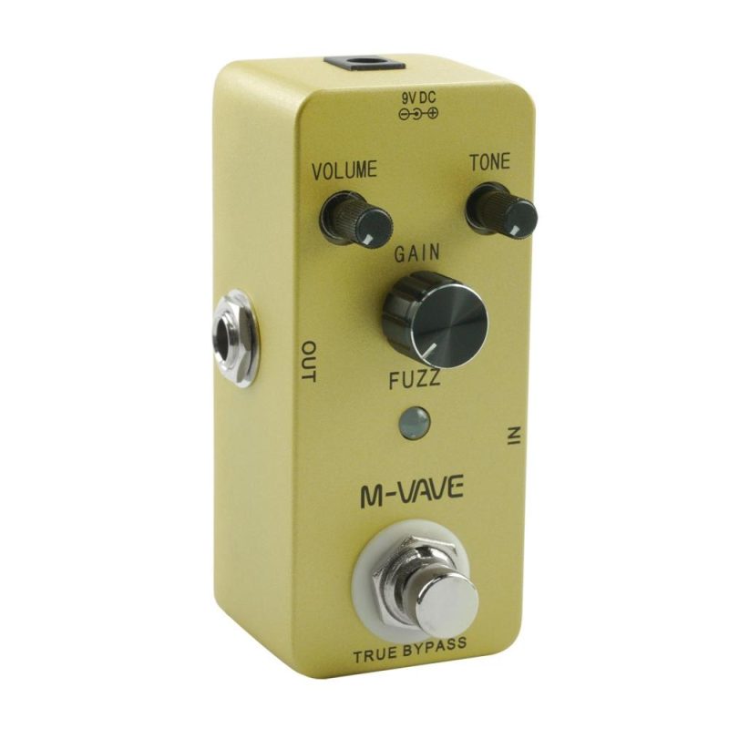 Musical Effects |   M-VAVE FUZZ Vintage Fuzz Guitar Effect Pedal Zinc Alloy Shell True Bypass Yellow Musical Effects Musical Effects