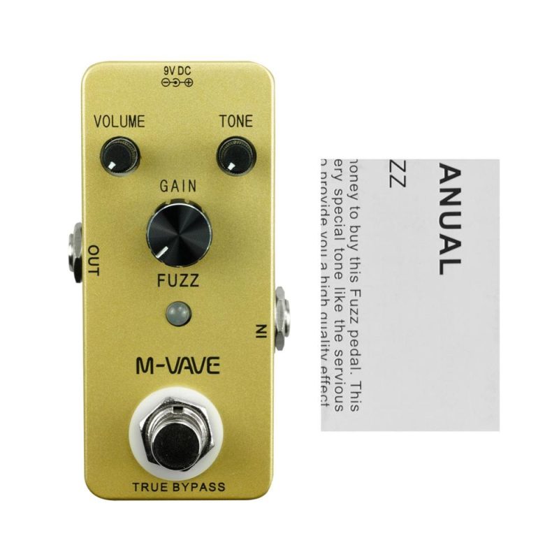 Musical Effects |   M-VAVE FUZZ Vintage Fuzz Guitar Effect Pedal Zinc Alloy Shell True Bypass Yellow Musical Effects Musical Effects