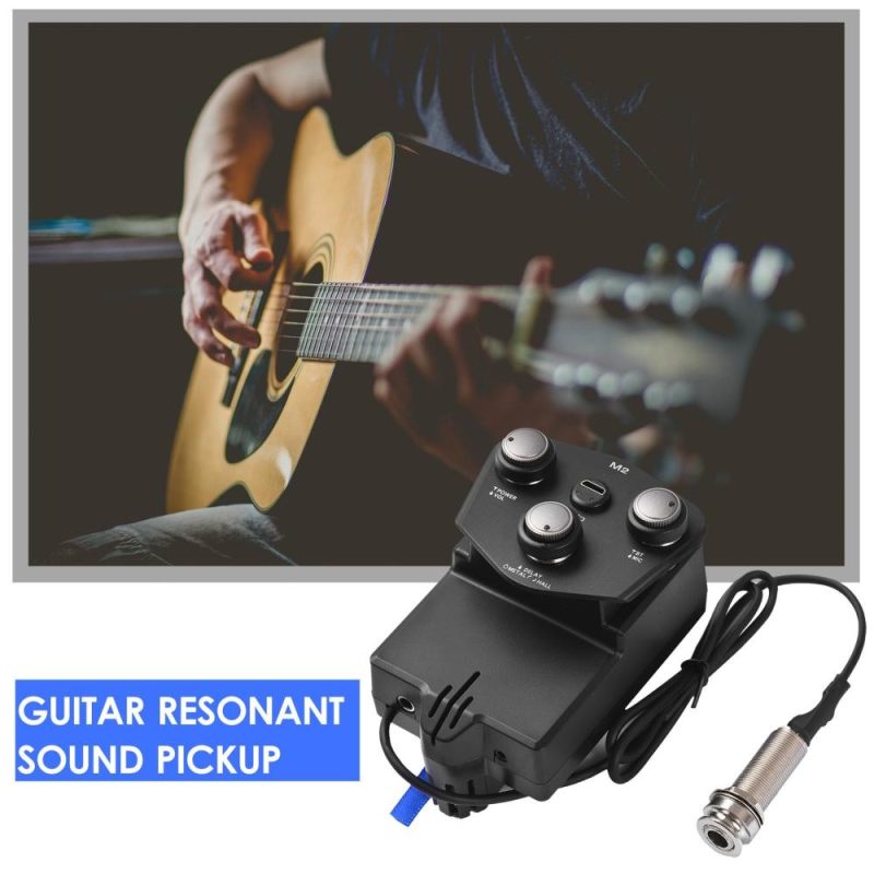 Musical Effects |   M2 Guitar Resonant Pickup Resonance Sound Pickup for Guitar Black Musical Effects Black