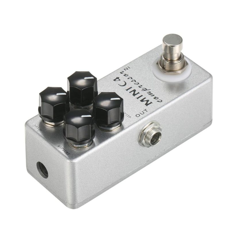 Musical Effects |   MINI C4 Compressor Guitar Effect Pedal True Bypass Silver Musical Effects Musical Effects