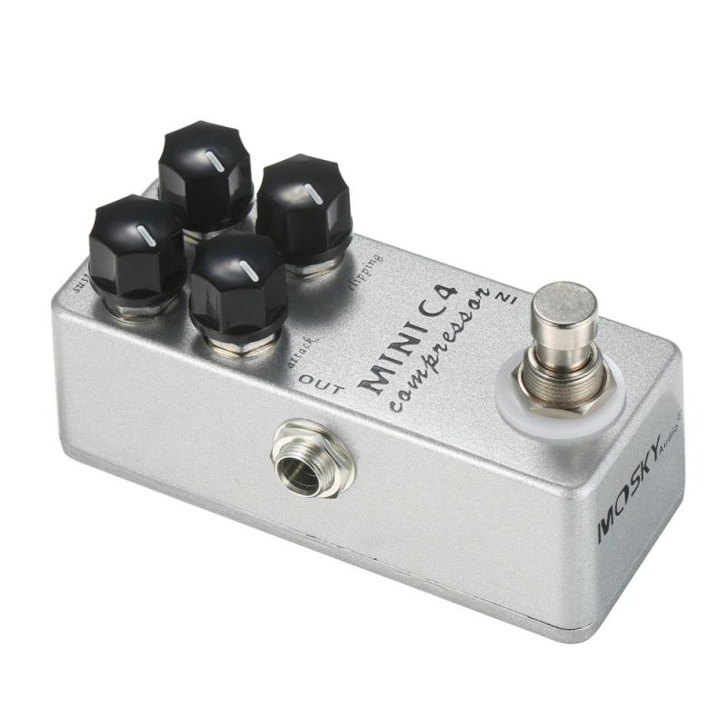 Musical Effects |   MINI C4 Compressor Guitar Effect Pedal True Bypass Silver Musical Effects Musical Effects