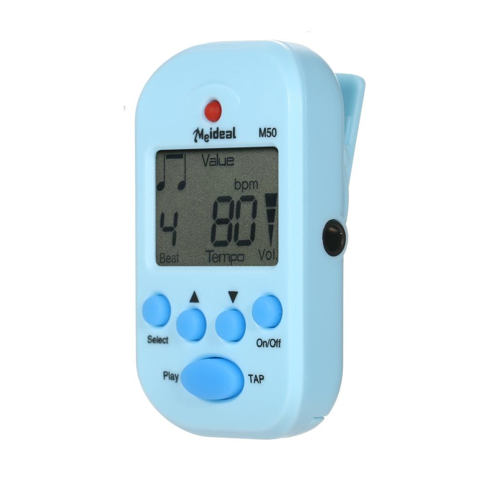 Musical Effects |   Mini Digital Metronome M50 Tempo Metronome Clip-On Electronic Metronome Blue Musical Effects Blue