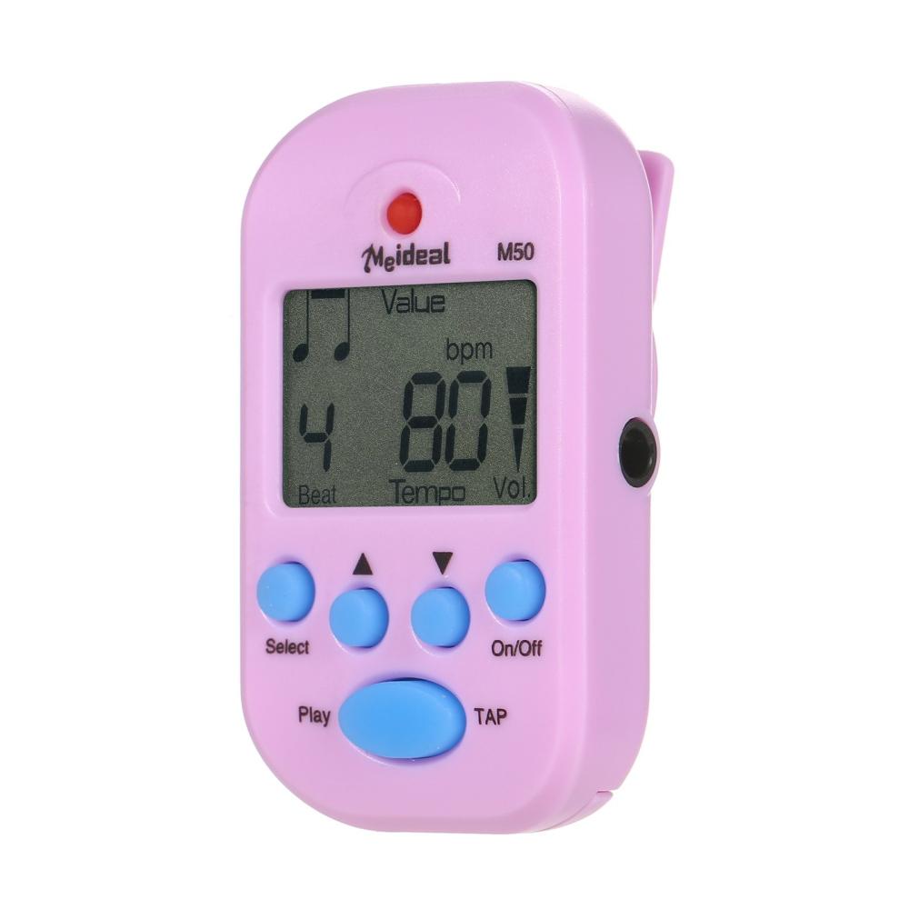 Musical Effects |   Mini Digital Metronome M50 Tempo Metronome Clip-On Electronic Metronome Purple Musical Effects Musical Effects