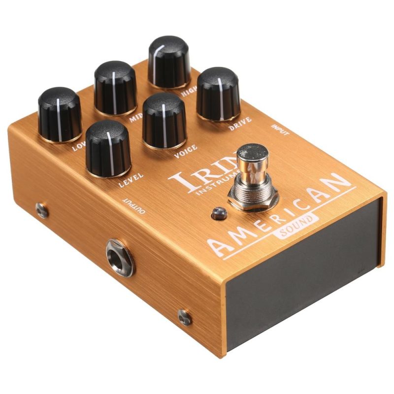 Musical Effects |   Mini Guitar Effect Pedal Fe-der 57del-xe Speaker Simulator Cabinet Simulator Guitar Effector Pedal – American Sound (Gold) Gold Musical Effects Gold