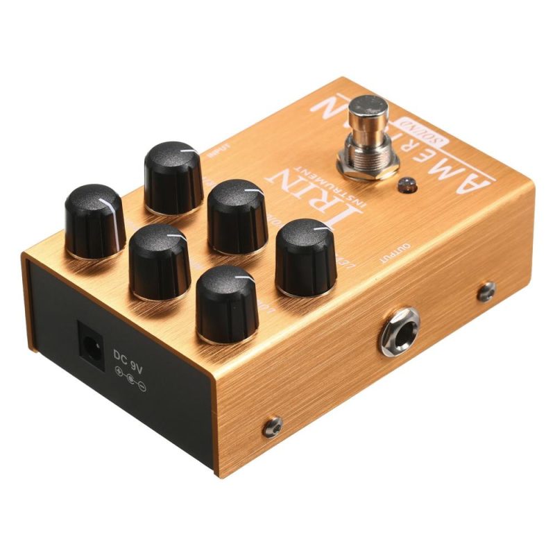 Musical Effects |   Mini Guitar Effect Pedal Fe-der 57del-xe Speaker Simulator Cabinet Simulator Guitar Effector Pedal – American Sound (Gold) Gold Musical Effects Gold