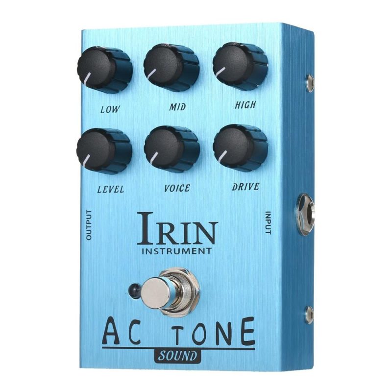 Musical Effects |   Mini Guitar Effect Pedal VOX AC30 Speaker Simulator Cabinet Simulator Guitar Effector Pedal – California Sound (Light Blue) Light Blue Musical Effects Light Blue