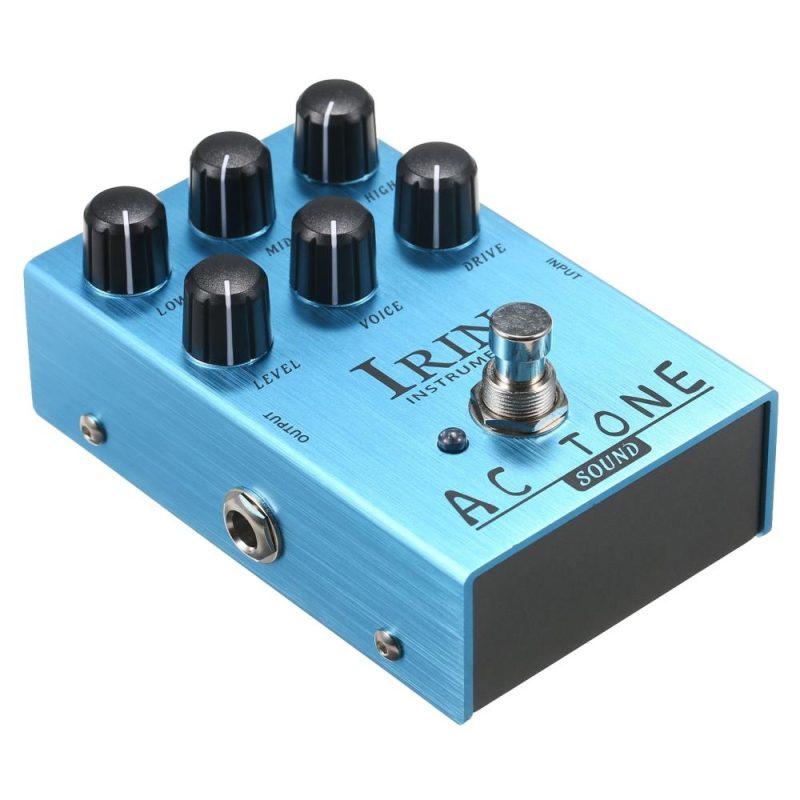 Musical Effects |   Mini Guitar Effect Pedal VOX AC30 Speaker Simulator Cabinet Simulator Guitar Effector Pedal – California Sound (Light Blue) Light Blue Musical Effects Light Blue