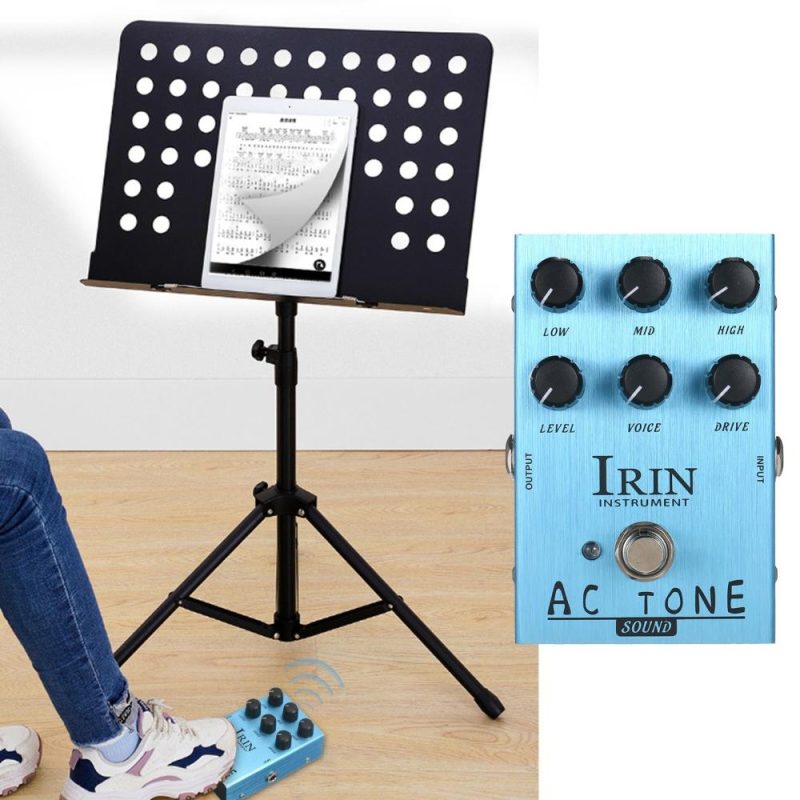 Musical Effects |   Mini Guitar Effect Pedal VOX AC30 Speaker Simulator Cabinet Simulator Guitar Effector Pedal – California Sound (Light Blue) Light Blue Musical Effects Light Blue