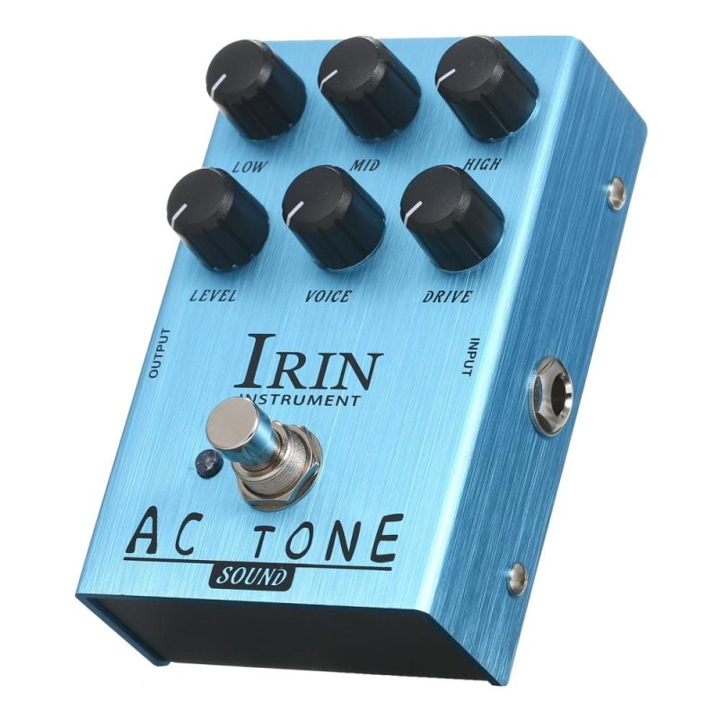 Musical Effects |   Mini Guitar Effect Pedal VOX AC30 Speaker Simulator Cabinet Simulator Guitar Effector Pedal – California Sound (Light Blue) Light Blue Musical Effects Light Blue