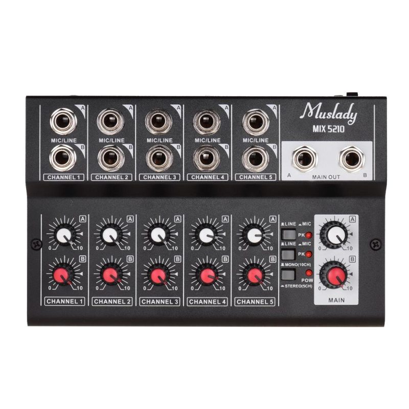 Musical Effects |   MIX5210 10-Channel Mixing Console Digital Audio Mixer Stereo Musical Effects Musical Effects