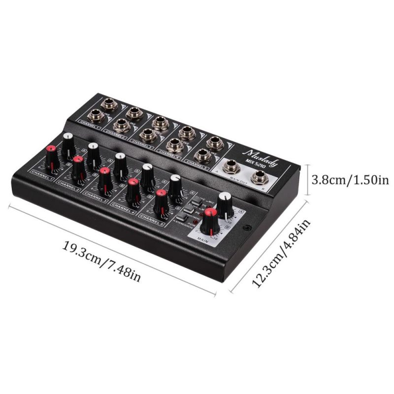 Musical Effects |   MIX5210 10-Channel Mixing Console Digital Audio Mixer Stereo Musical Effects Musical Effects