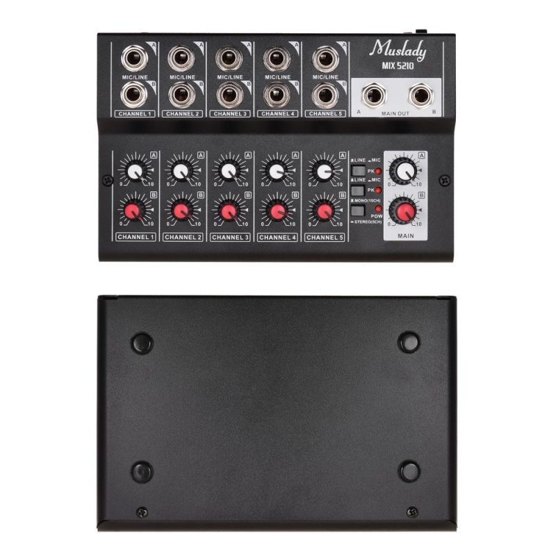 Musical Effects |   MIX5210 10-Channel Mixing Console Digital Audio Mixer Stereo Musical Effects Musical Effects