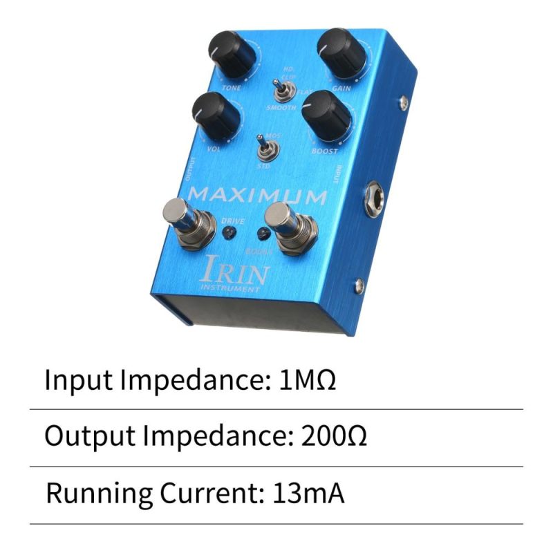 Musical Effects |   Overdrive Guitar Effect Pedal for Electric Guitar – MAXIMUM Blue Musical Effects Blue