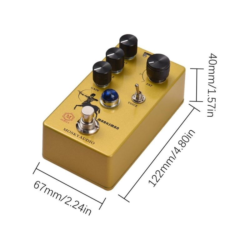 Musical Effects |   Overdrive/Preamp/Booster Guitar Effect Pedal – MARKSMAN Yellow Musical Effects Musical Effects